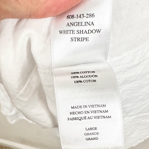 Rails NWOT Angelina Dress White Shadow Stripe Cotton Large - Picture 14 of 16